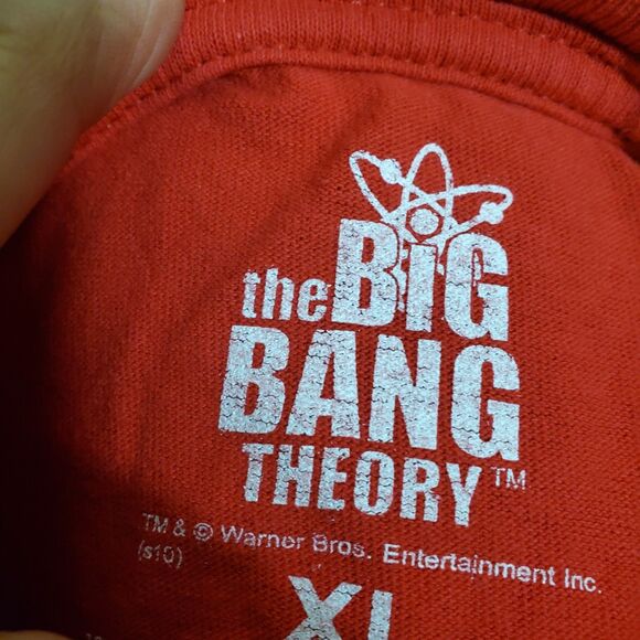 Bazinga Big Bang Theory Flash Sheldon T Shirt Warner Brothers Red Size XL - Picture 4 of 5